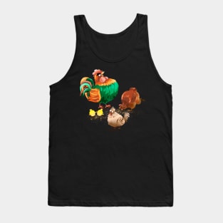 Chickens and cockerel Tank Top